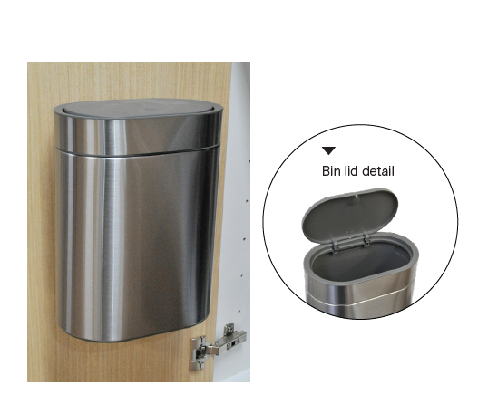 Add On - STAINLESS STEEL BIN 4L - Available with Purchase of New Timberline Vanity