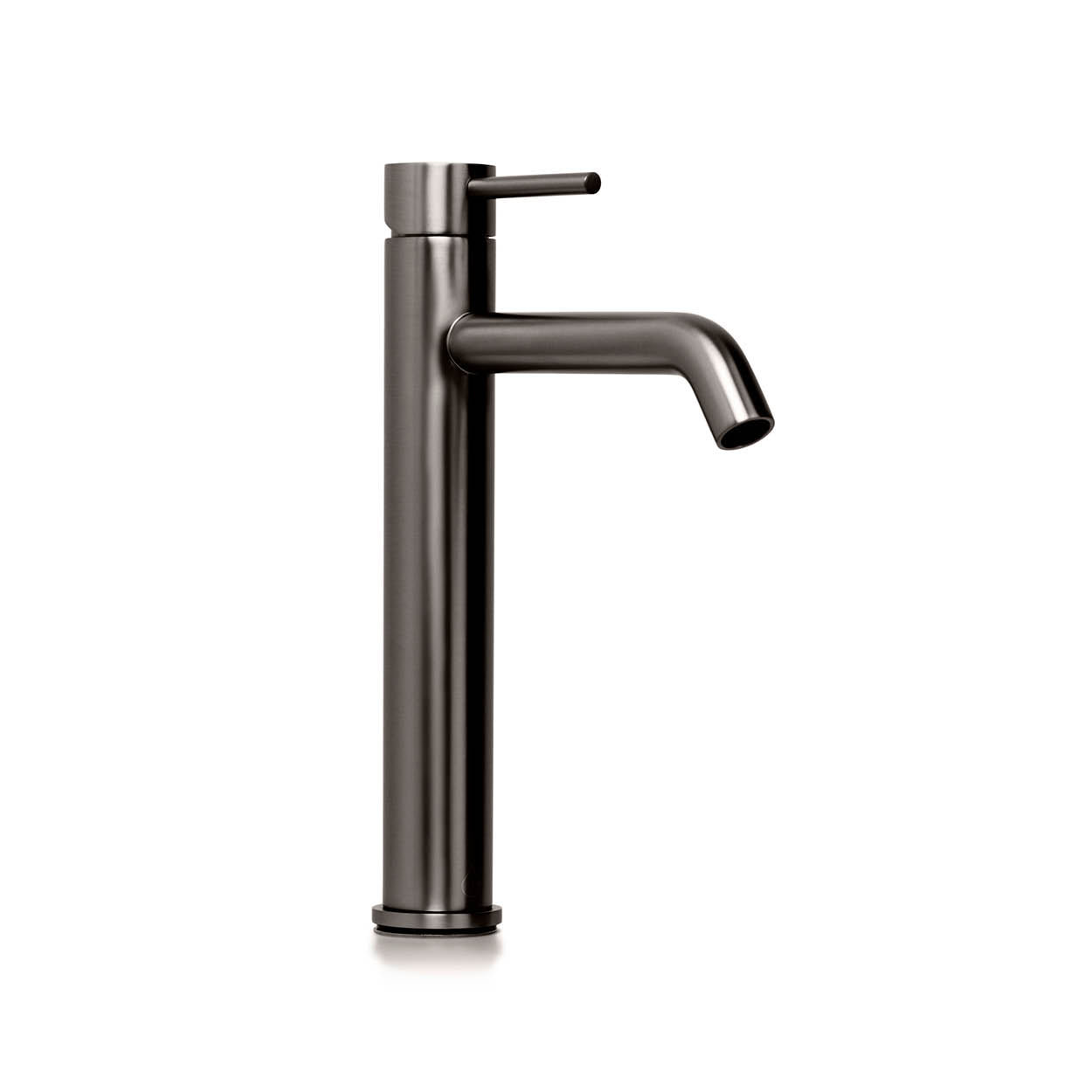 Bondi Pin Lever Extended Basin Mixer with Curved Spout in Brushed Gunmetal
