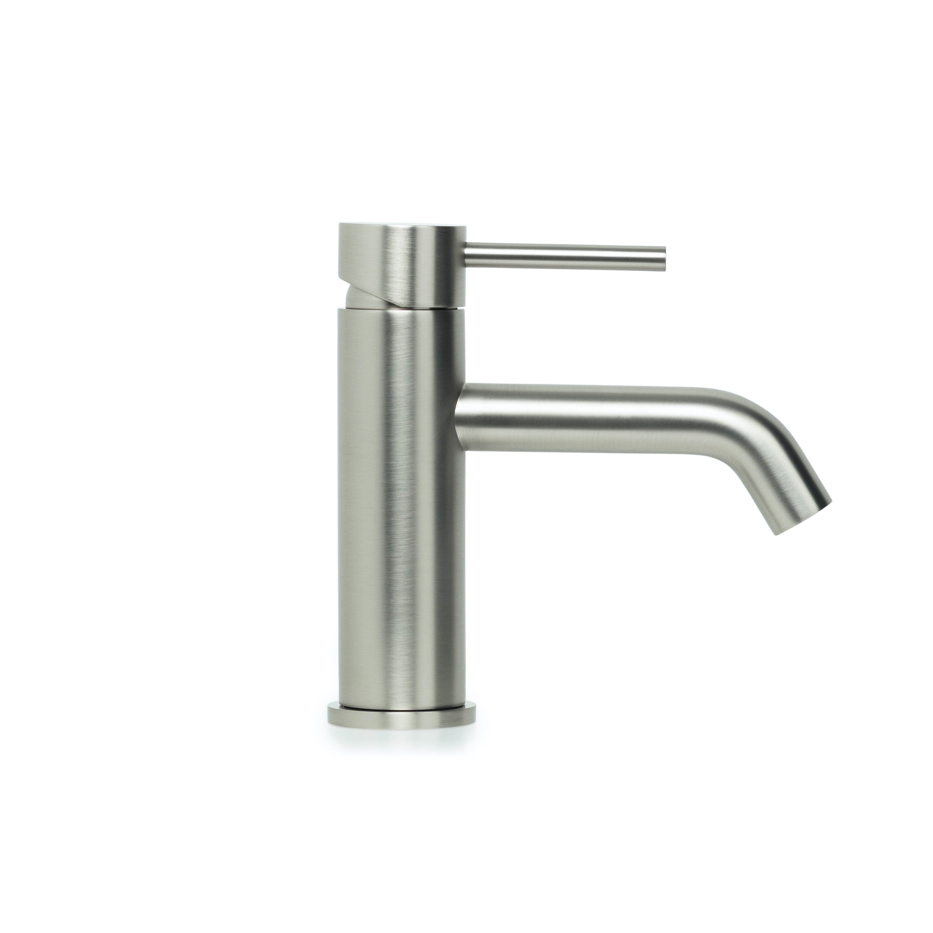 Ex-Display Bondi Pin Lever Basin Mixer with Curved Spout in Brushed Nickel
