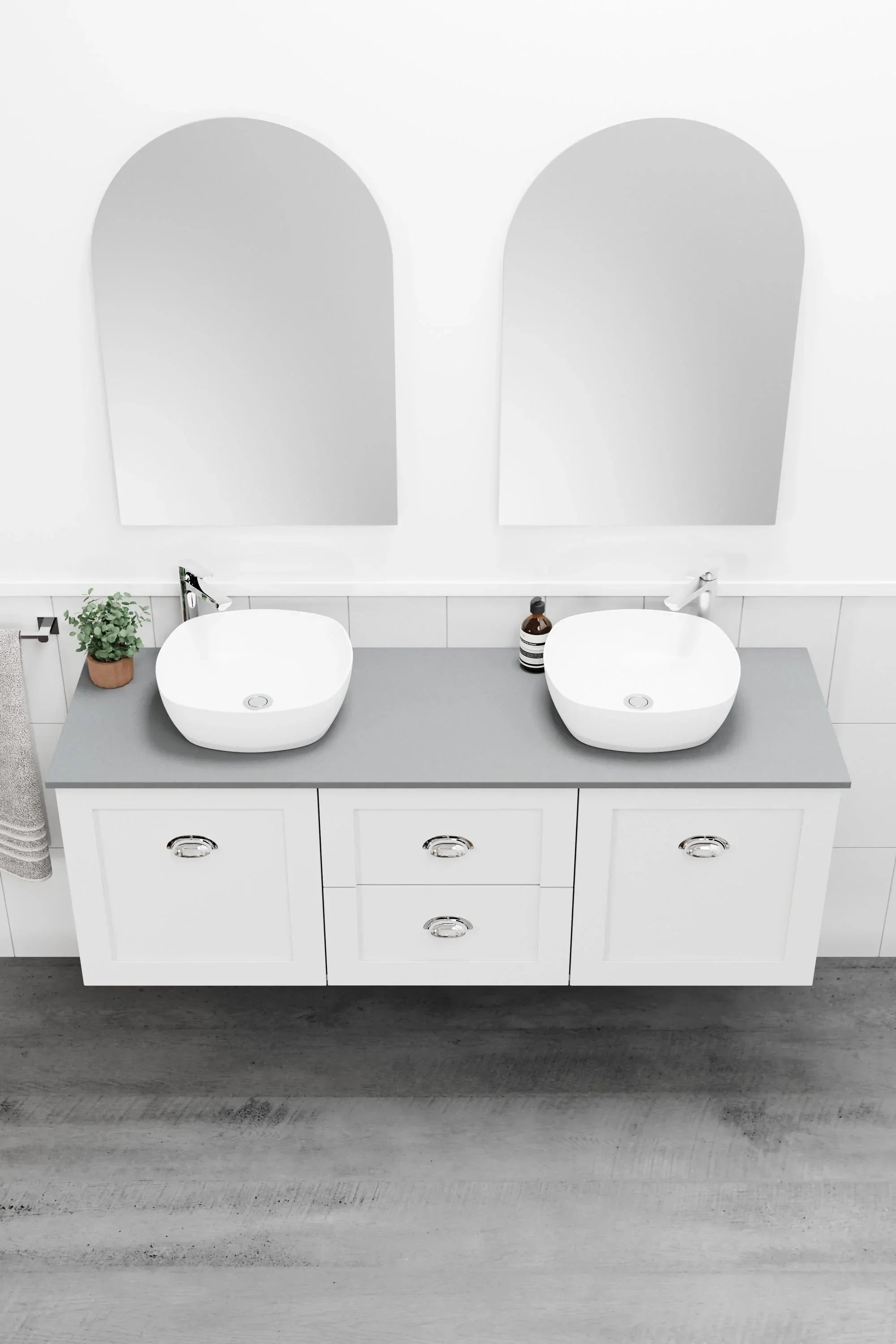 Provincial Vanity with Under-Counter Basin
