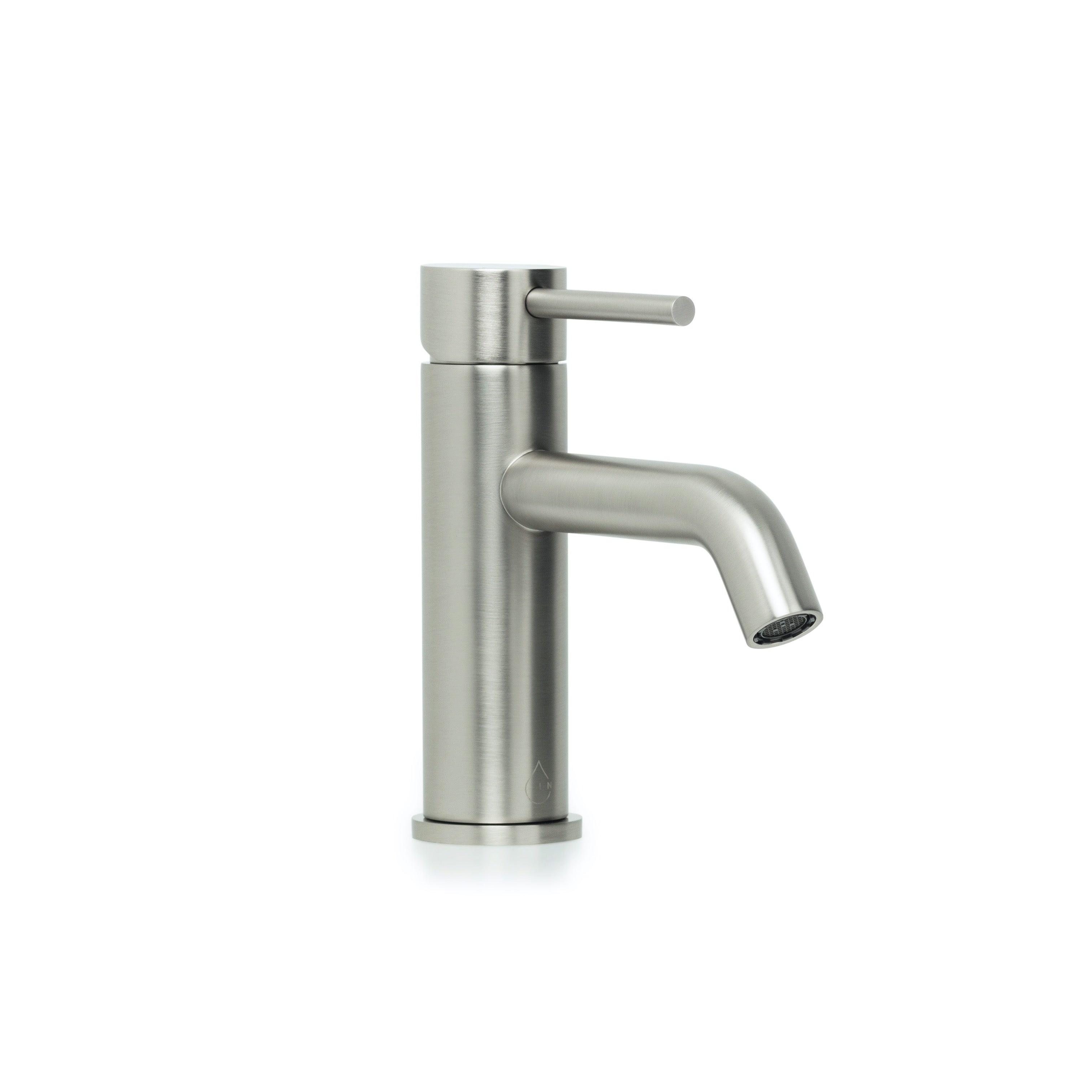 Ex-Display Bondi Pin Lever Basin Mixer with Curved Spout in Brushed Nickel