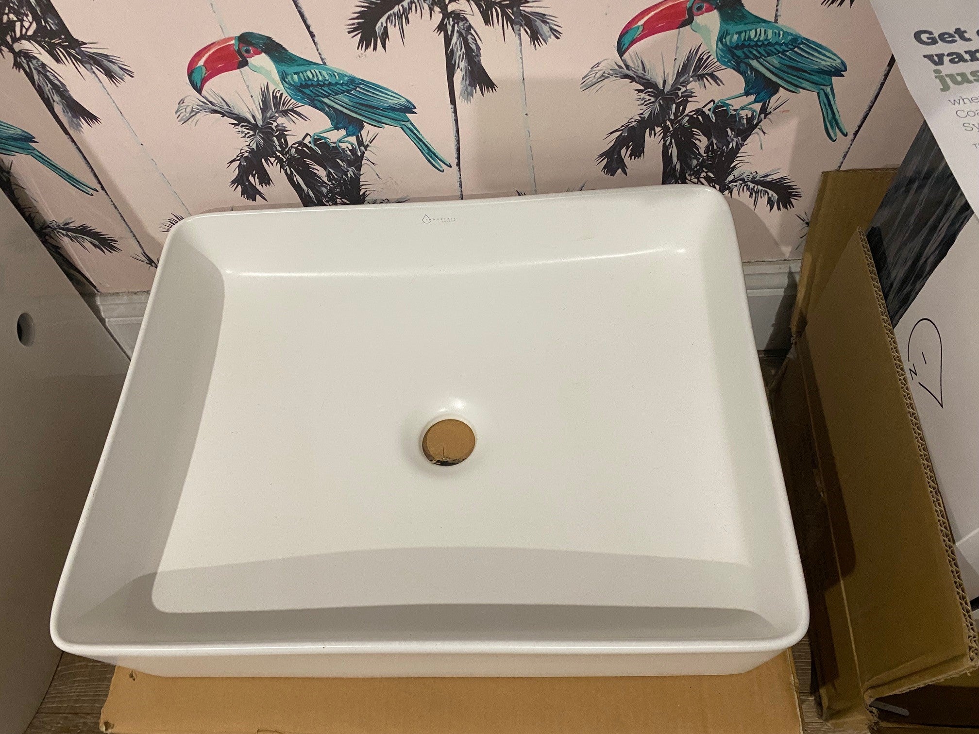 Ex-Display Art Basin Rectangle in Matte White