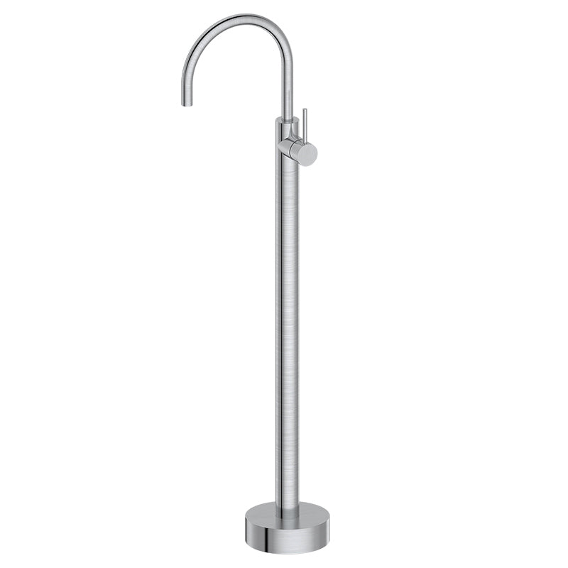 Bondi Floor-Mounted Bath Spout with Mixer in Brushed Nickel