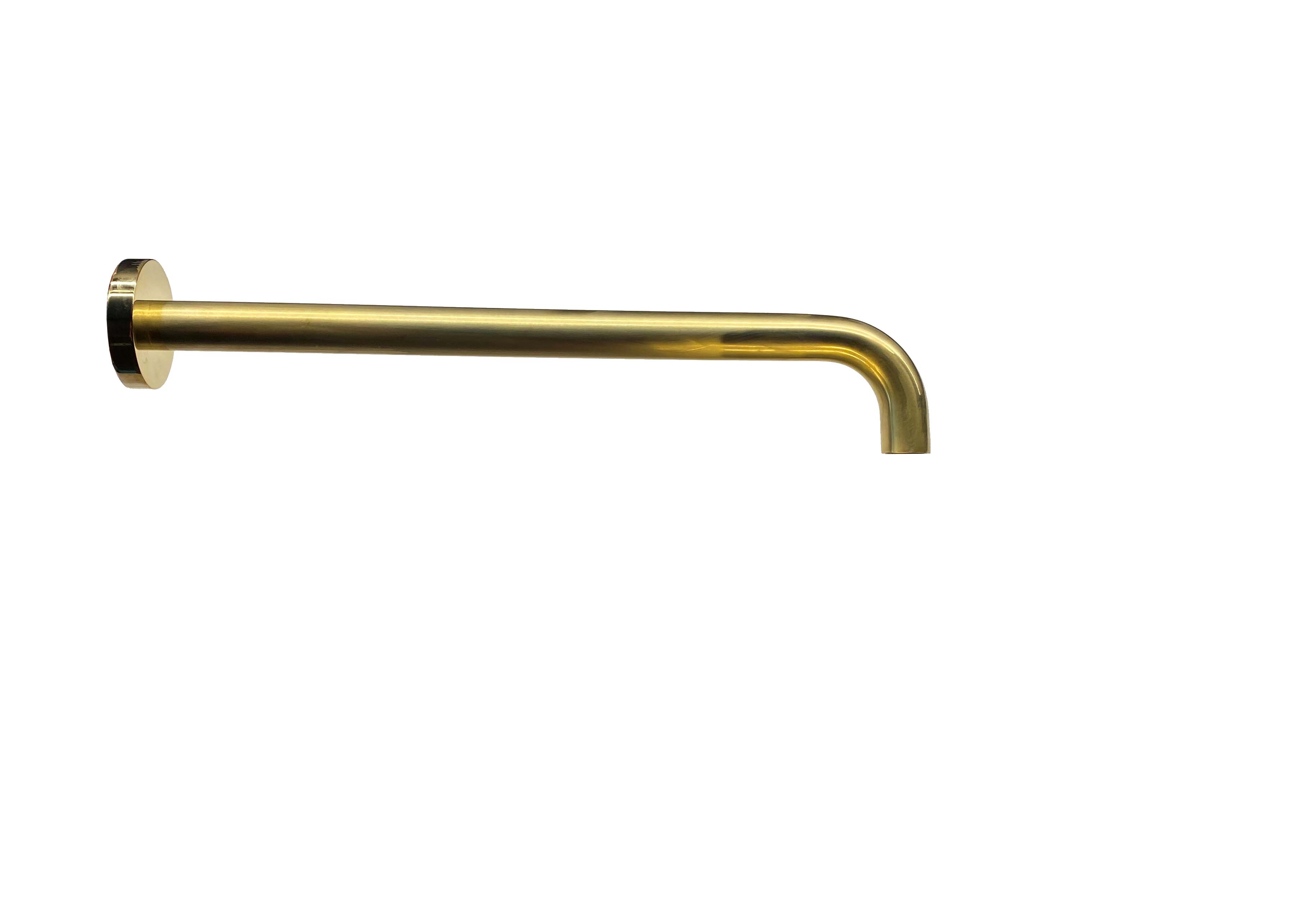 Daintree Shower Arm Round in Raw Brass
