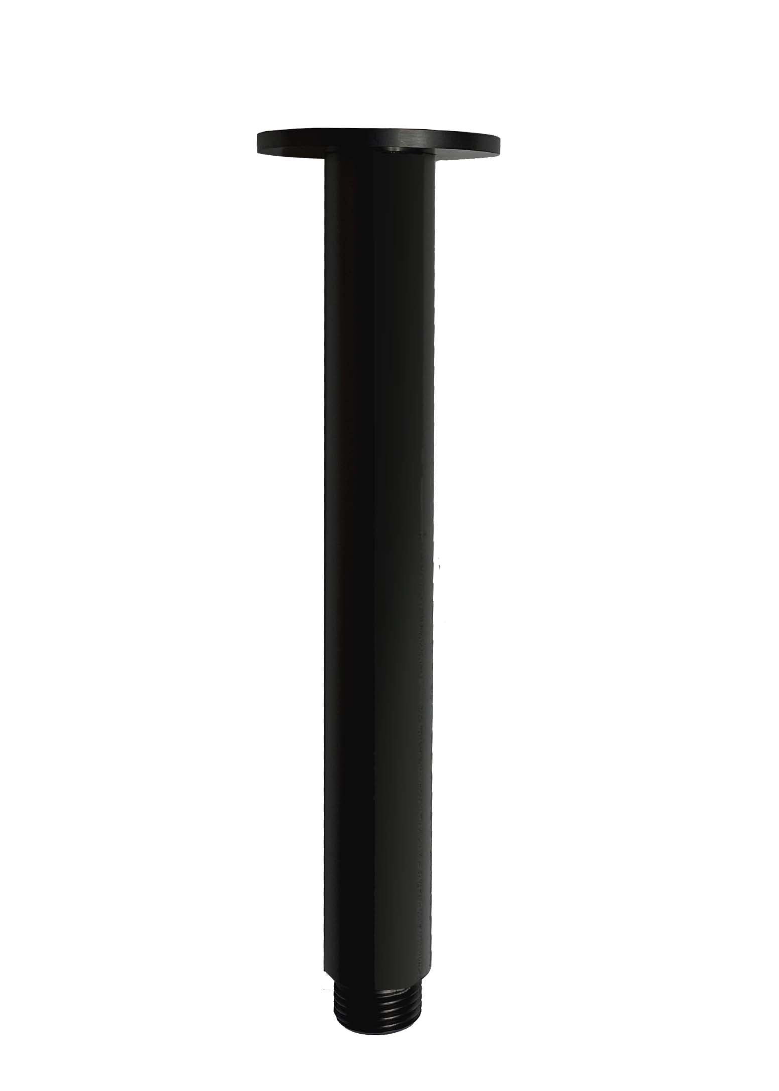 Daintree Ceiling Mounted Shower Arm Round 200mm in Matte Black