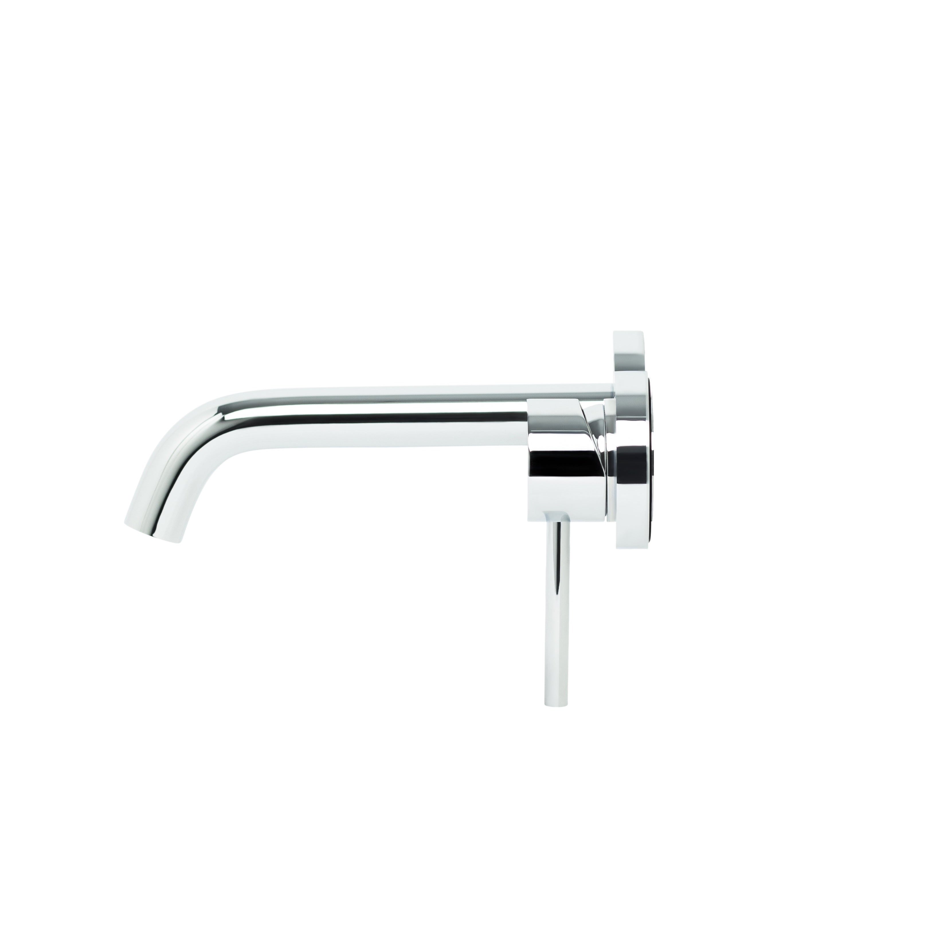 Bondi Pin Lever Wall Mixer Set with Curved Spout in Chrome