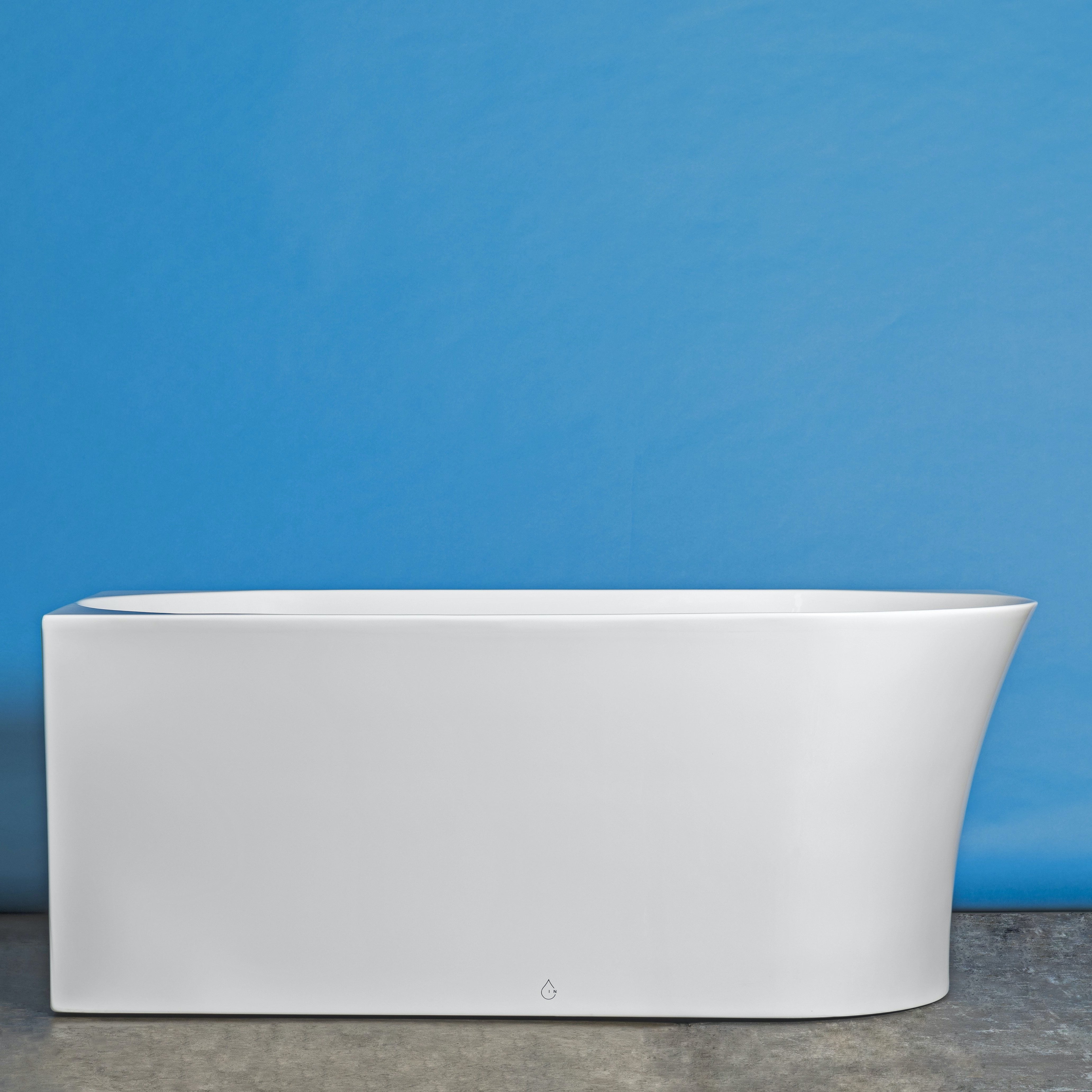 Hamilton Acrylic Bath 1500mm Right Corner Wall-Faced